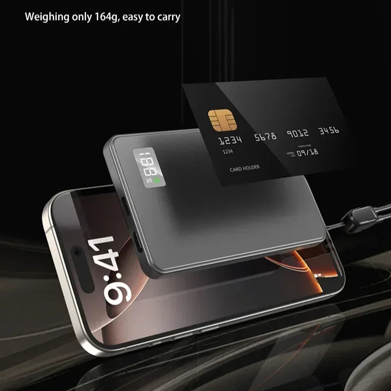 Power Bank Magnético Inalámbrico Magsafe 3-En-1 - Batería Externa Slim 22.5W Para Iphone Y Samsung