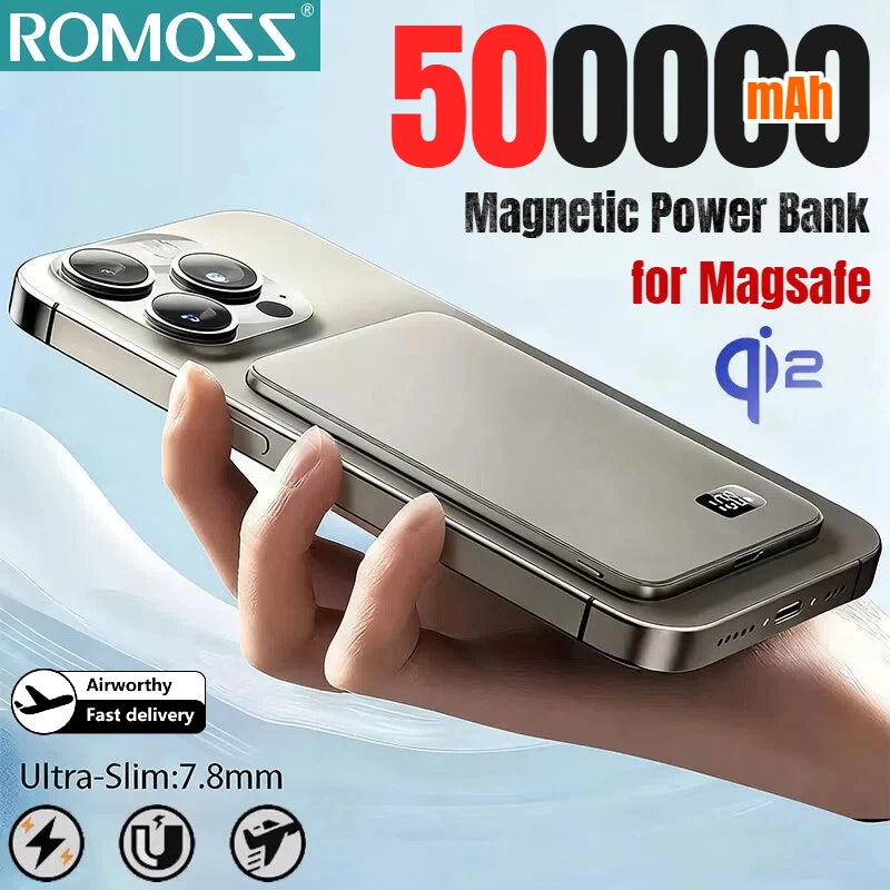 Power Bank Magnético Inalámbrico Magsafe 3-En-1 - Batería Externa Slim 22.5W Para Iphone Y Samsung